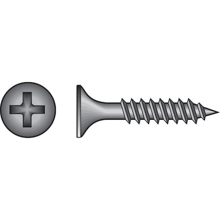 Aceds Drywall Screw, #6 x 1-1/4 in, Flat Head 56754